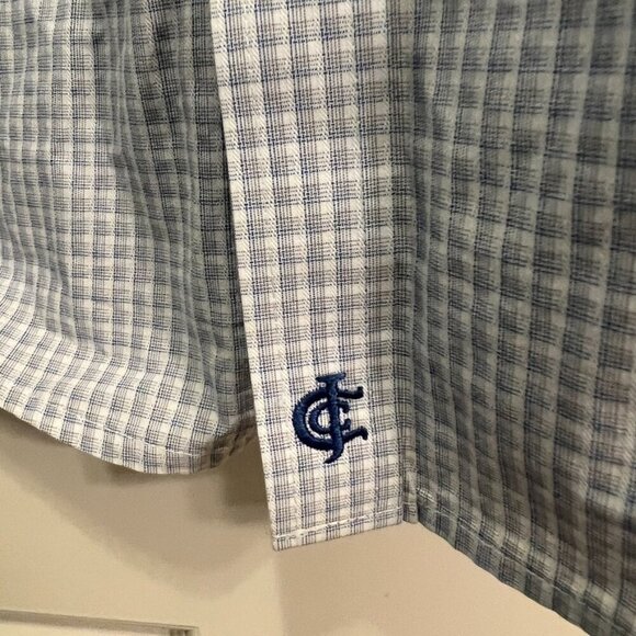 Cody James Core Men’s White & Blue Pattern Short Sleeve Western Shirt Medium - Picture 2 of 6